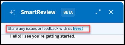 SmartReview feedback